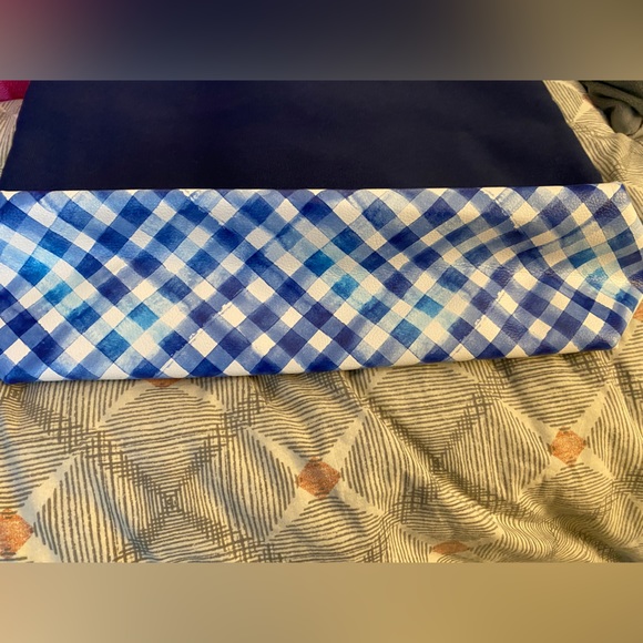 Bath & Body Works canvas bag, navy blue with gingham bottom - Picture 5 of 5